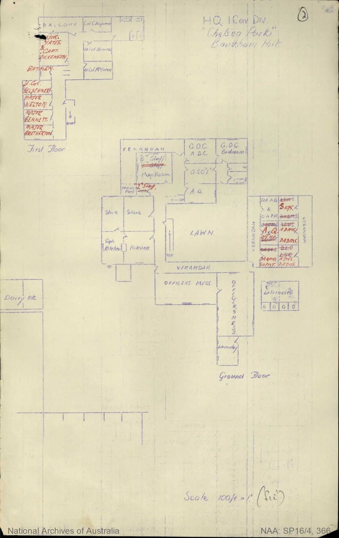 HQ 1 Cavalry Division Floor Plan